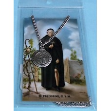 St Peregrine Medal and Prayer Card